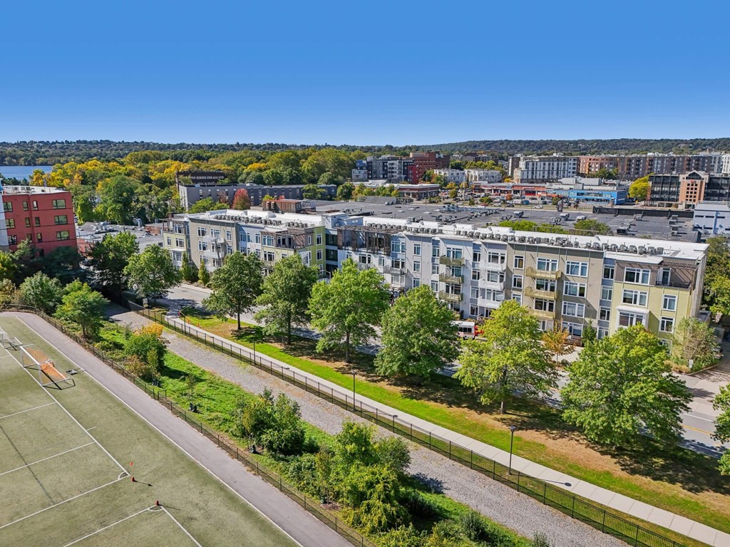 Aerial view at Park77 Apartments, Cambridge, MA, 02138