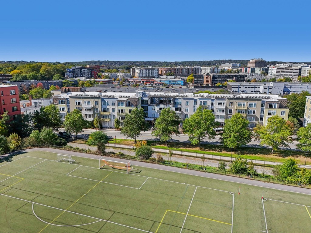 Soccer field at Park77 Apartments, Cambridge, Massachusetts, 02138