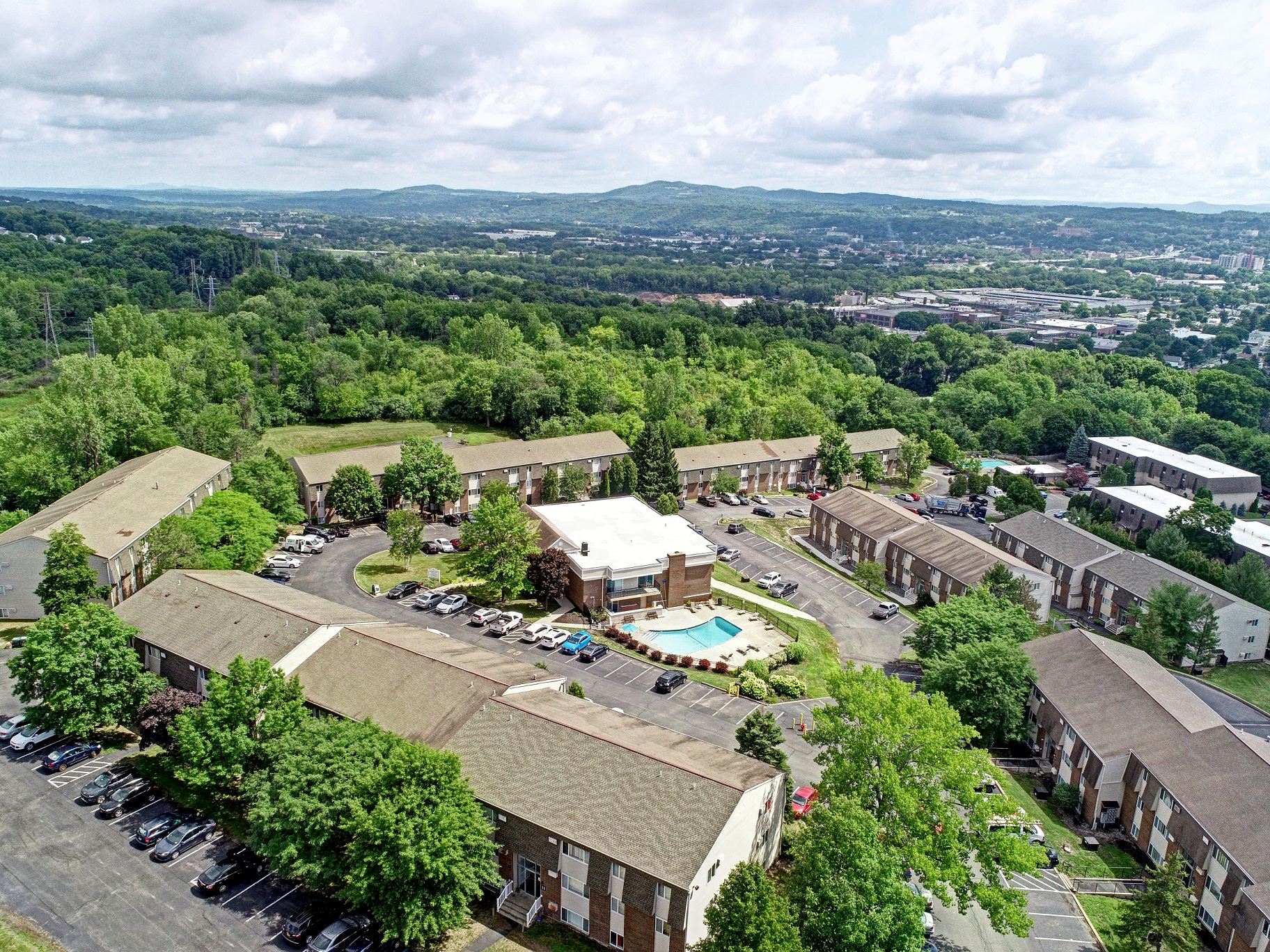 Aerial View Of Community at Highland Club Apartments, Watervliet, NY 12189