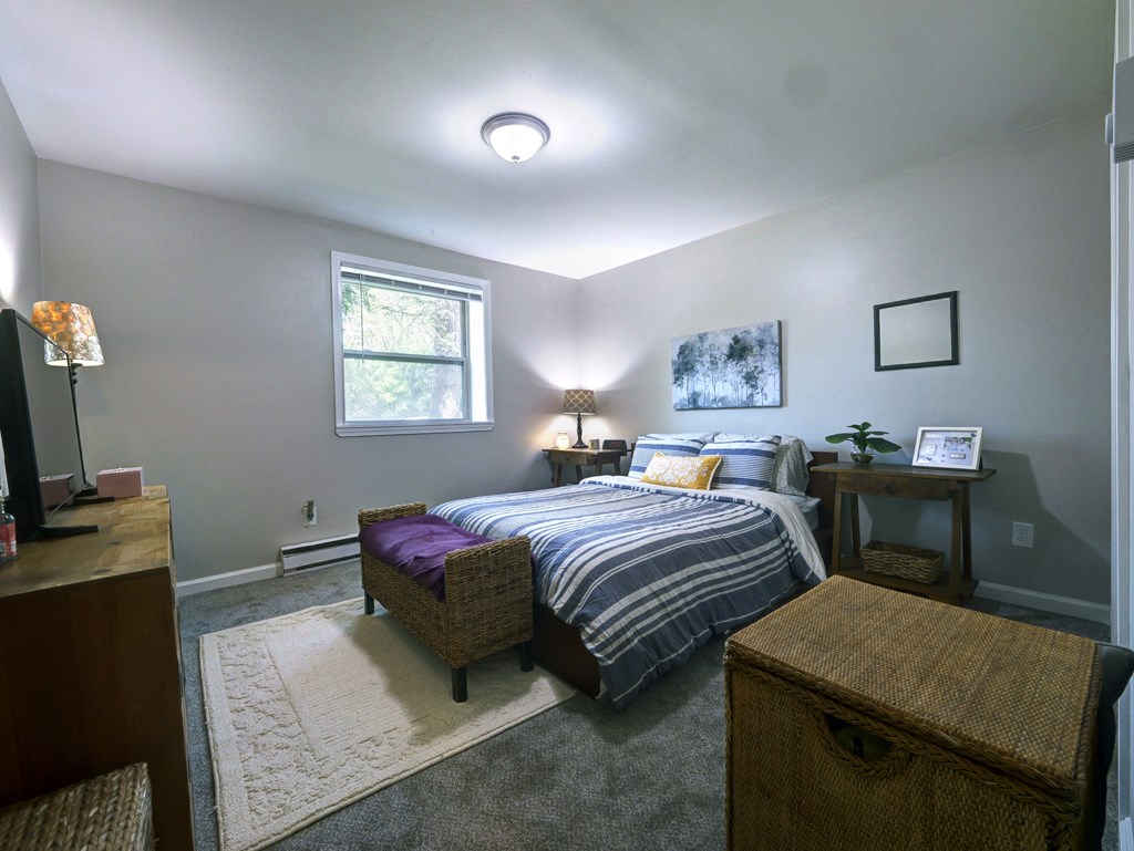 Comfortable Bedroom With Large Window at Cedar Park Apartments, Troy, 12180