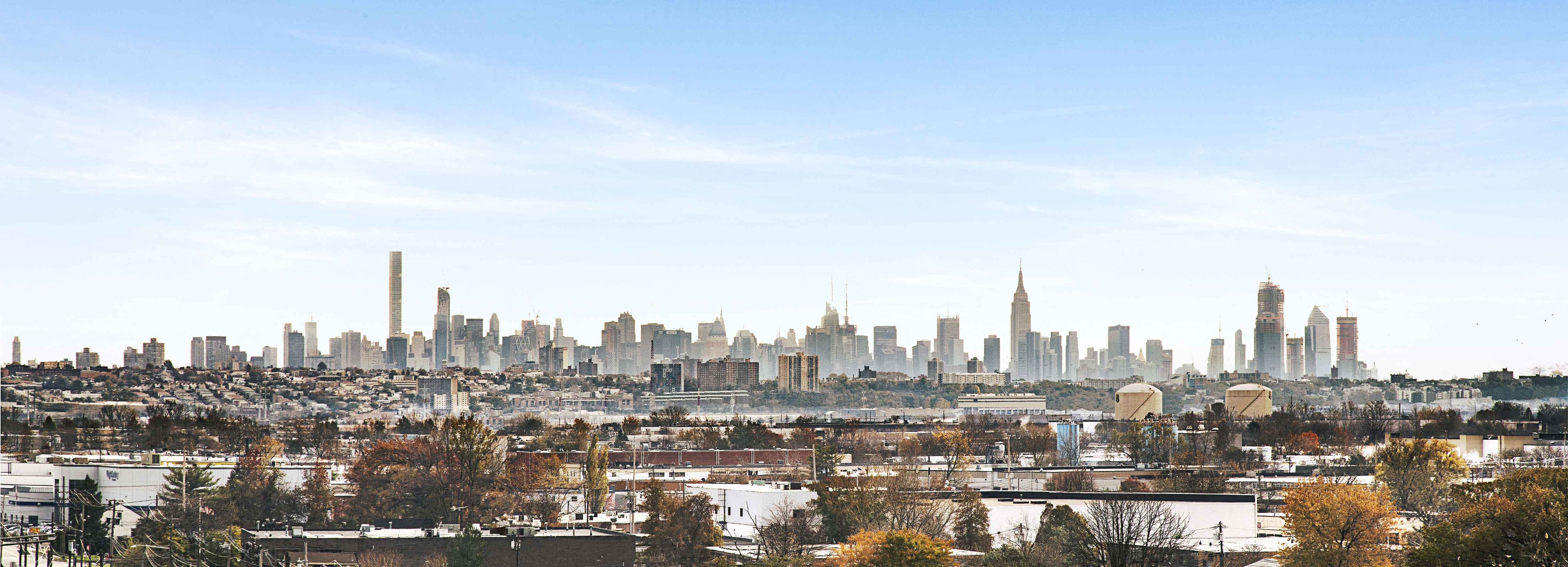 a view of the city from the northeast