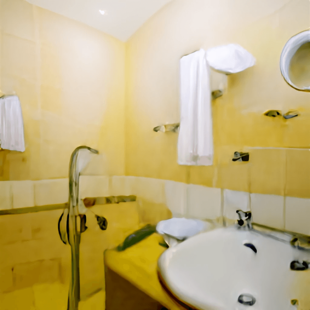 a bathroom with a bathtub and a sink