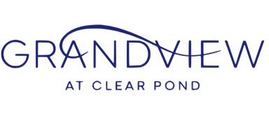 The image is a logo of Grandview at Clear Pond.