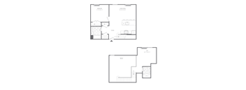 a floor plan of a house with two stories and a basement