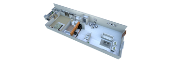 1 Bedroom Floorplan at San Clemente Apartments, Gilbert, AZ, 85297