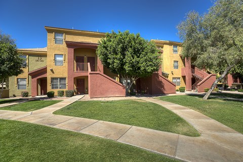 Grassy Courtyard at San Lucas Apartments, Arizona