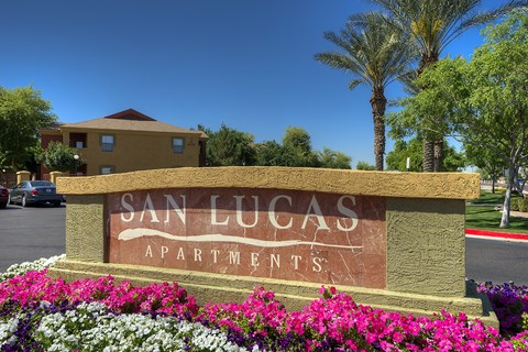 Property Sign at San Lucas Apartments, Tolleson