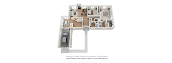 bedroom floor plan an in 3d