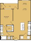 1 Bedroom 1 Bathroom F Floor plan 1 Bedroom 1 Bathroom F Floor plan at The Kelley, Texas