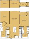 2 Bedroom 2 Bathroom A Floor plan 2 Bedroom 2 Bathroom A Floor plan at The Kelley, Ft. Worth, TX