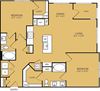 2 Bedroom 2 Bathroom C Floor plan 2 Bedroom 2 Bathroom C Floor plan at The Kelley, Ft. Worth, Texas