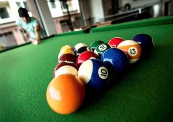 Billiards Table Balls at Cycle Apartments, Colorado