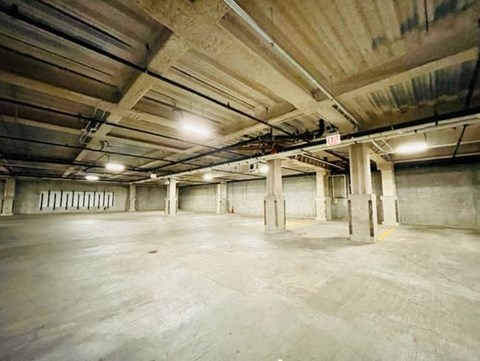 a large empty parking garage