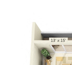 Valley River Court Apartments 2x1 Floor Plan 864 Square Feet