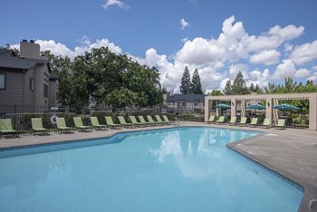 Swimming Pool Side View at Autumn Oaks Apartments, Roseville, CA, 95678