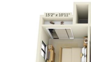 Bishops Court Apartments Windsor 2x2.5 Floor Plan 970 Square Feet