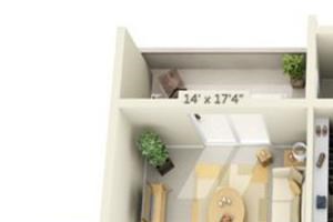 Stanford Heights Apartments Belmont 2x2 Floor Plan 1101 Square Feet