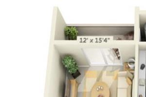 Stanford Heights Apartments Laurel 2x2 Floor Plan 877 Square Feet