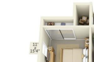 Stanford Heights Apartments Randall 2x2 Floor Plan 969 Square Feet