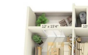 Stanford Heights Apartments Saratoga 3x2 Floor Plan 1022 Square Feet