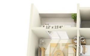 Sunset Summit Apartment Mt. McKinley Floor Plan 1022 Square Feet