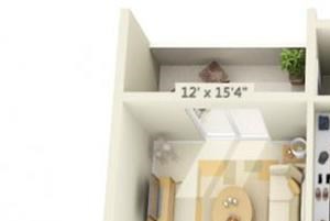 Sunset Summit Apartment Mt. Rainier 2x2 Floor Plan 877 Square Feet