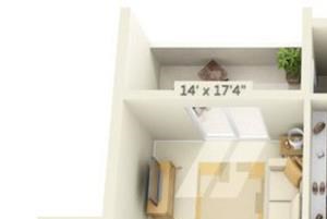 Sunset Summit Apartment Mt. Whitney 2x2 Floor Plan 1090 Square Feet