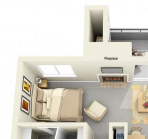 Autumn Oaks Apartments Emory 0x1 Floor Plan 540 Square Feet
