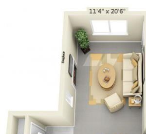 Autumn Oaks Apartments Willow2 1x1 Floor Plan 746 Square Feet