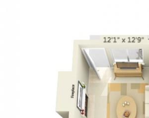 Canterbury Downs Apartments 1x1 645 Floor Plan 645 Square Feet