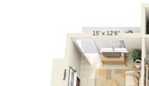 Canterbury Downs Apartments 2x1 Floor Plan 841 Square Feet