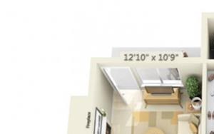 Canterbury Downs Apartments 2x2 Floor Plan 892 Square Feet