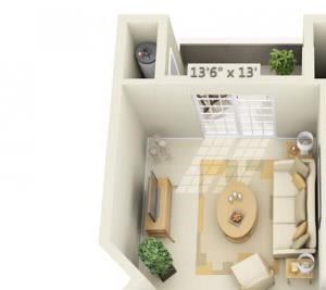 Stoneridge Apartments Onyx 1x1 Floor Plan 750 Square Feet