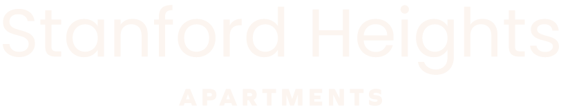 A sign that says "Stanford Heights Apartments".