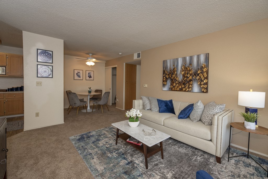 Canterbury Downs model dining room and living room, Roseville, CA, 95678