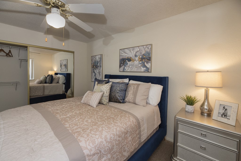 Canterbury Downs model primary bedroom and closet, Roseville, CA, 95678