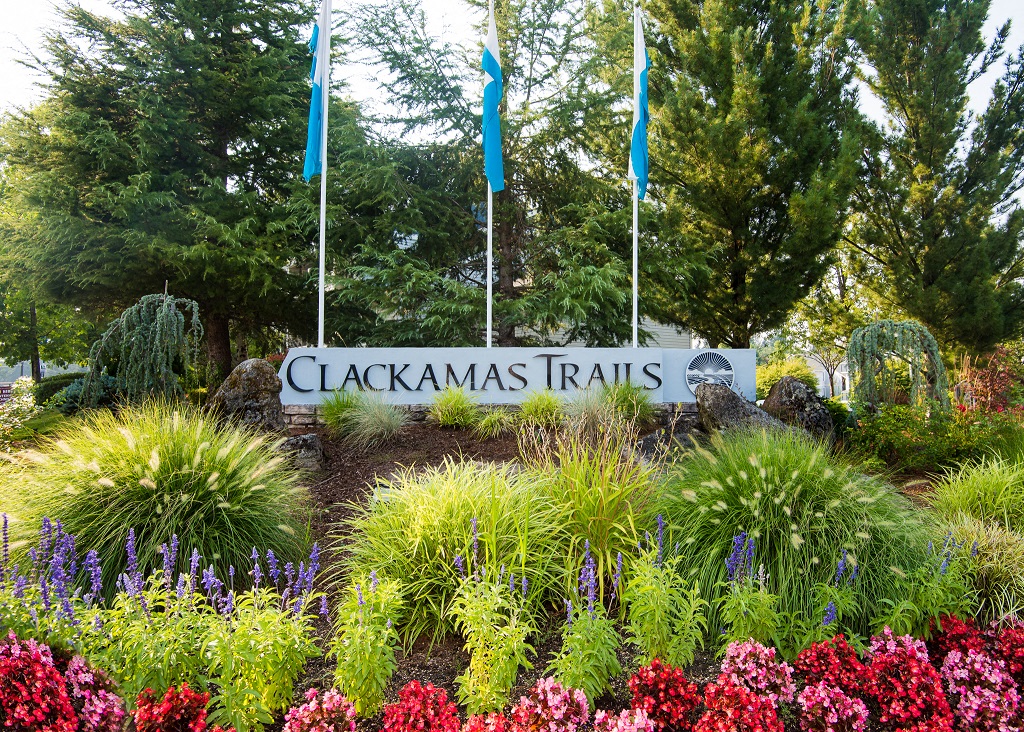 Clackamas Trails Property Entry Monument at Clackamas Trails Apartments, Portland, 97222