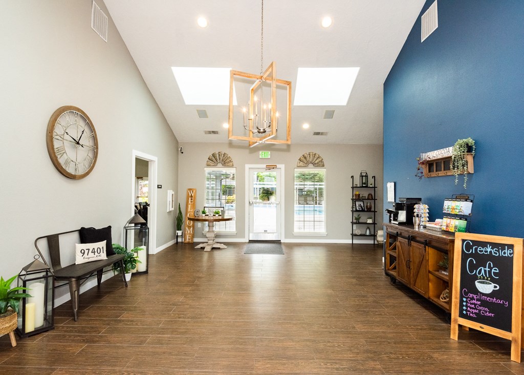 Creekside Village clubhouse foyer entry
