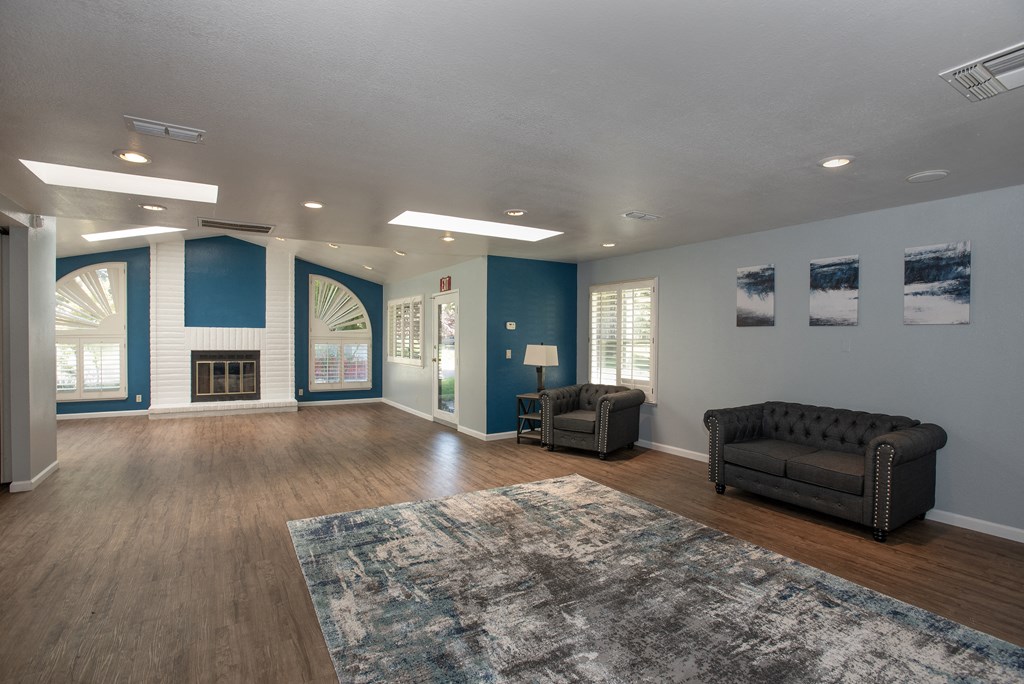 clubhouse interior lounge at Delta Pointe Apartments, Sacramento, CA