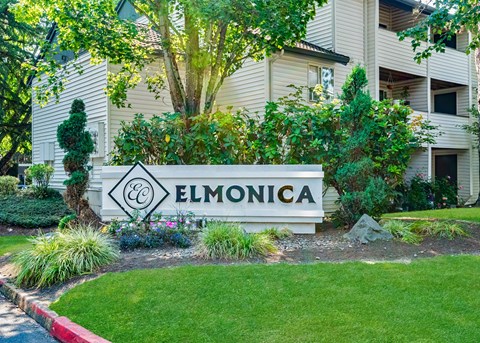 Elmonica Court monument sign, Beaverton, OR , 97006