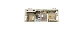 Garden Glen II 476 Sq  ft floor plan