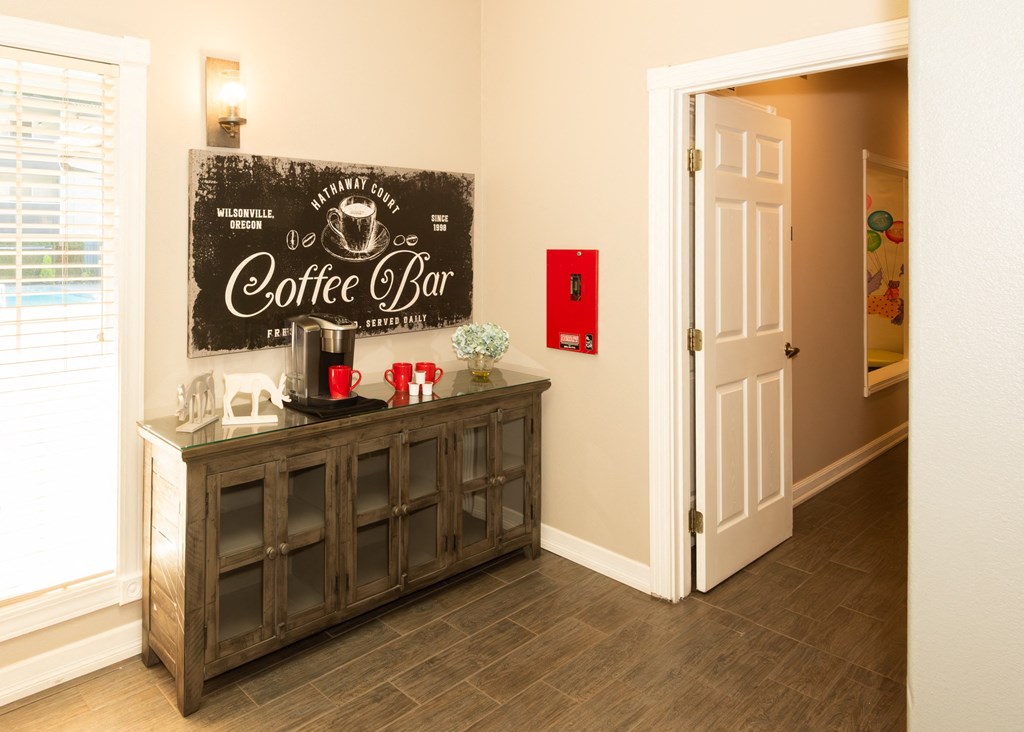  clubhouse coffee bar at Hathaway Court Apartments, Oregon, 97070