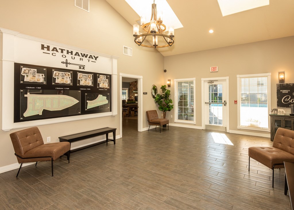 clubhouse floor plans at Hathaway Court Apartments, Oregon