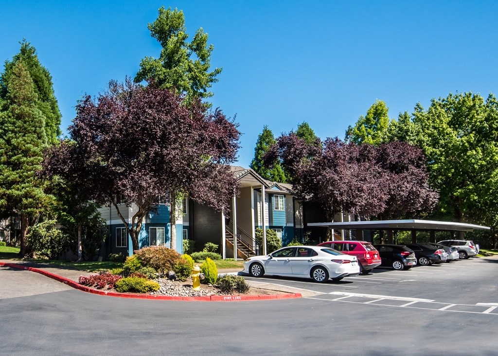 Parking Lot and Carports at Hathaway Court Apartments, Wilsonville, OR
