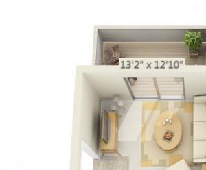 Kings Court Apartments 1x1 Floor Plan 619 Square Feet
