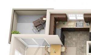 The Landing Apartments The Anchor 2x2 Floor Plan 977 Square Feet