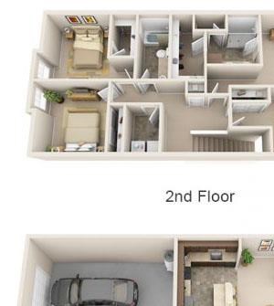 The Landing Apartments The Barret 3x2.5 Floor Plan 1793 Square Feet