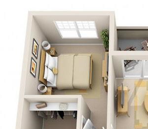 The Landing Apartments The Stern 1x1 Floor Plan 652 Square Feet