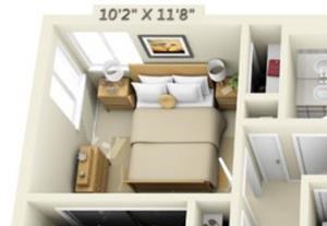 Clackamas Trails Apartments 1x1 Floor Plan 699 Square Feet