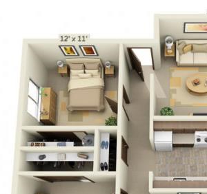 Cedar Lane 3x1 Floor Plan 1016 Square Feet